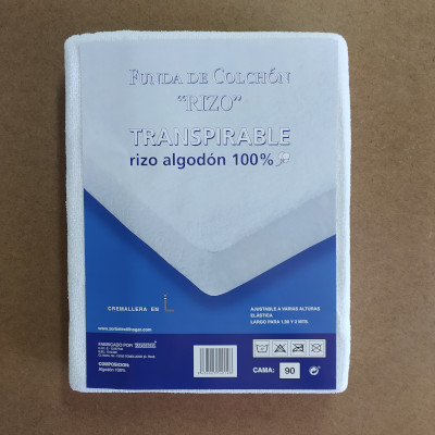 Funda de colchón rizo transpirable hostelería