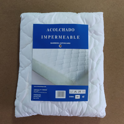 Protector de colchón acolchado impermeable hostelería