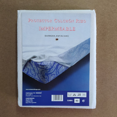 Protector de colchón rizo impermeable hostelería