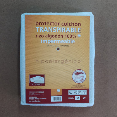 Protector de colchón rizo transpirable hostelería